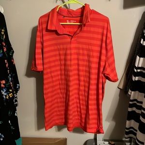 Red Under Armour XXL polo shirt.